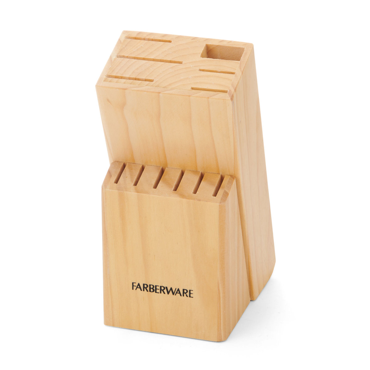 Farberware 22-Piece Never Needs Sharpening Triple Rivet Stainless Steel Knife Block and Kitchen Tool Set